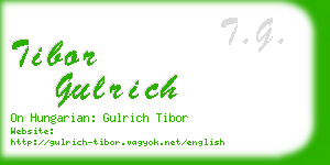 tibor gulrich business card